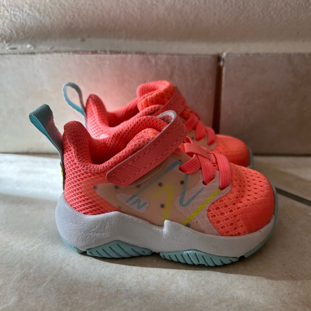 New Balance Baby Sneakers / Coral and Blue Sneakers